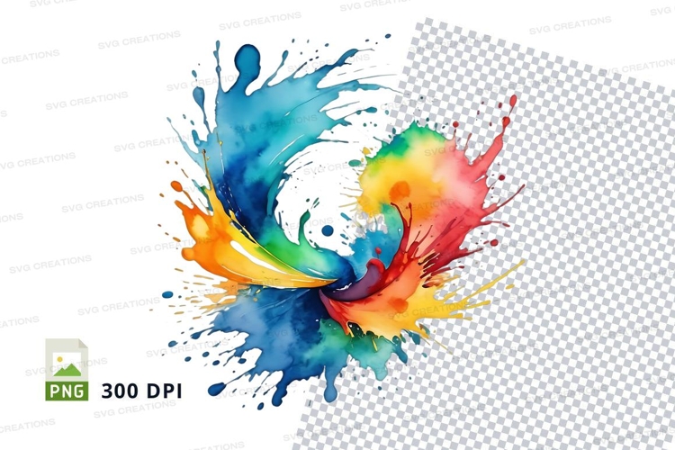 Colorful paint splatter