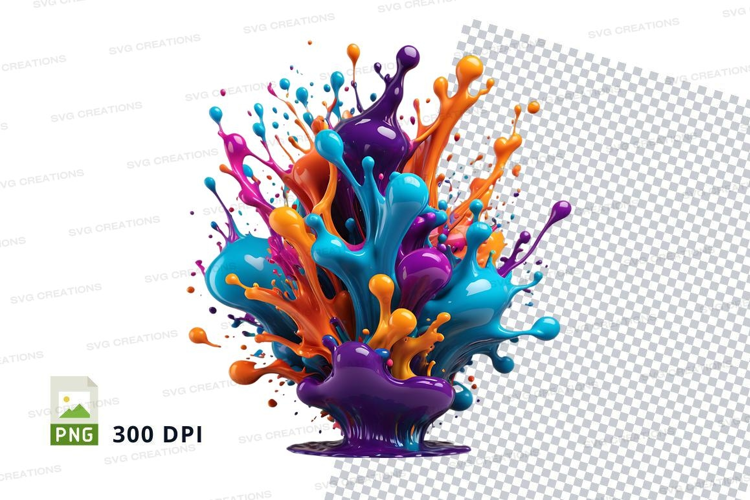 Colorful paint splash