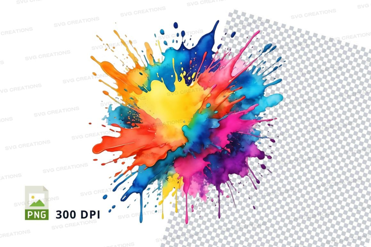 Colorful paint splatter