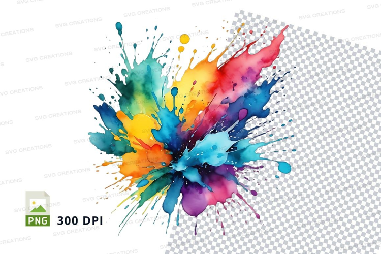 Colorful paint splatter