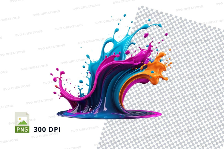 Colorful paint splash