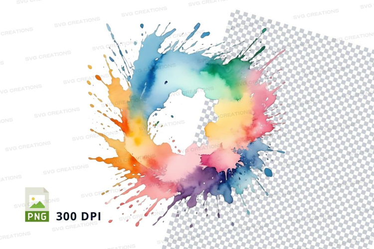 Colorful watercolor splash