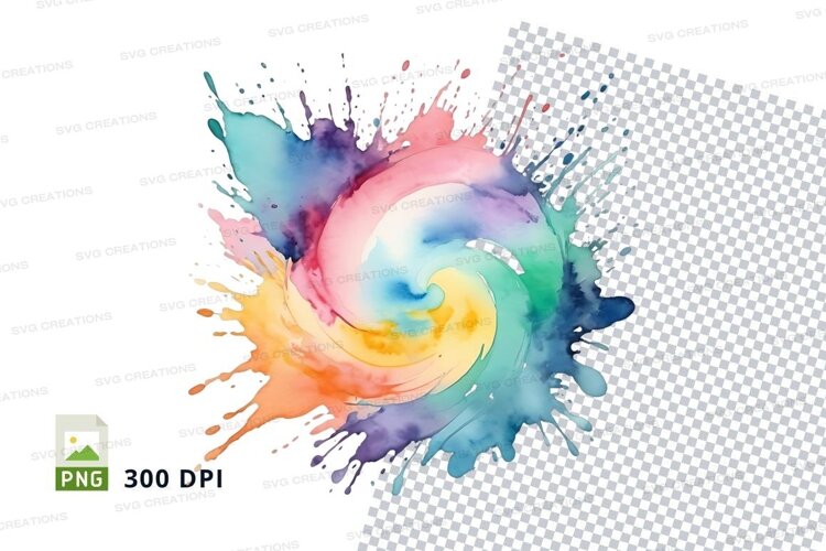 Colorful paint splash example image 1