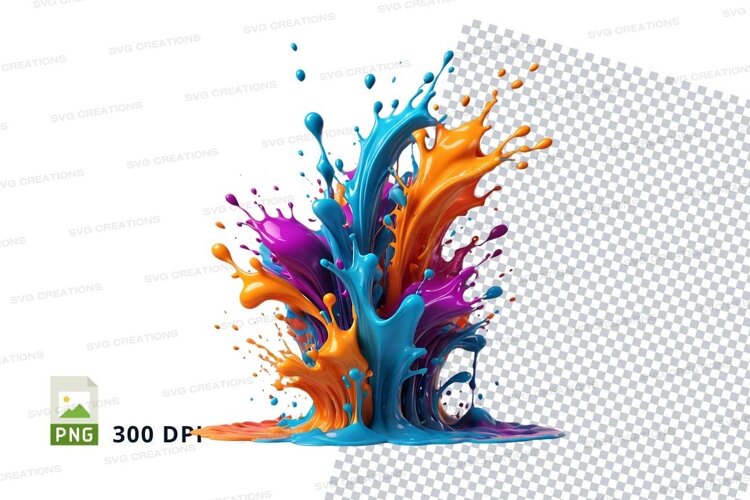 Colorful paint splash example image 1