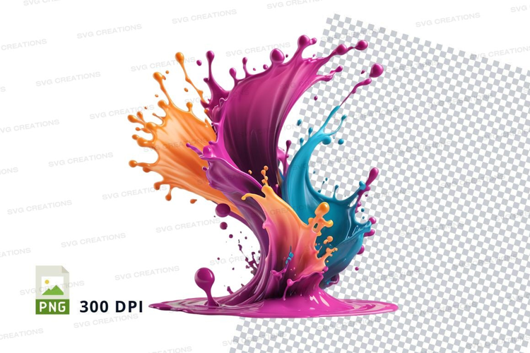 Colorful liquid splash