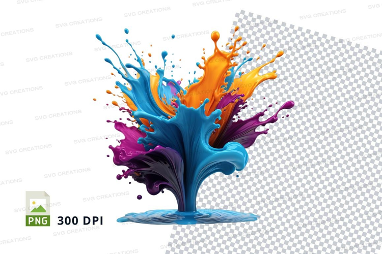 Colorful paint splash