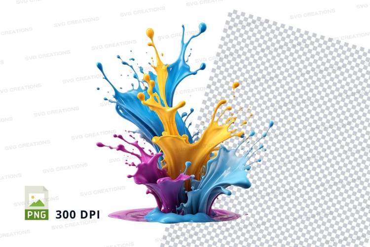 Colorful paint splash