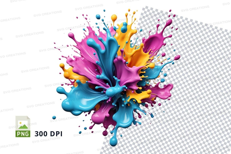 Colorful paint splash