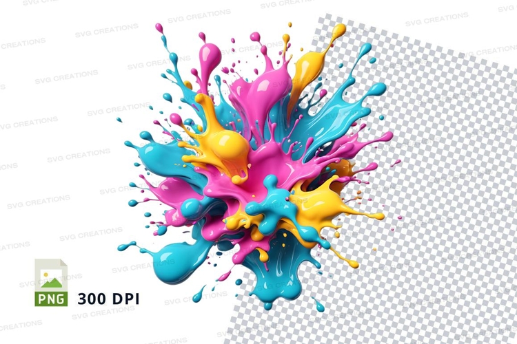 Colorful paint splash