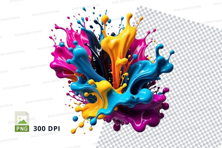 Colorful paint splash example image 1