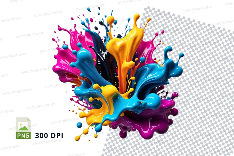 Colorful paint splash