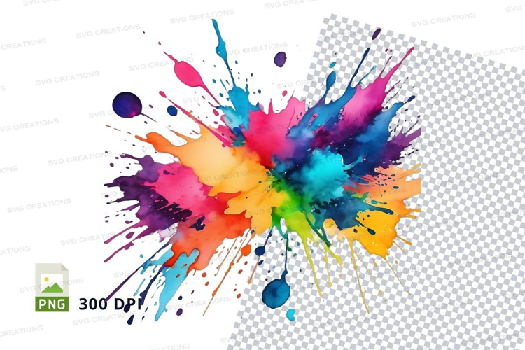 Colorful paint splatter