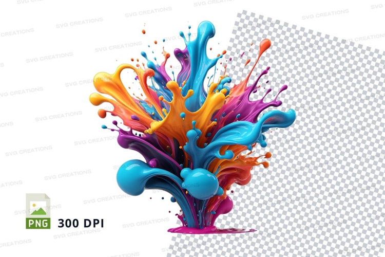 Colorful paint splash