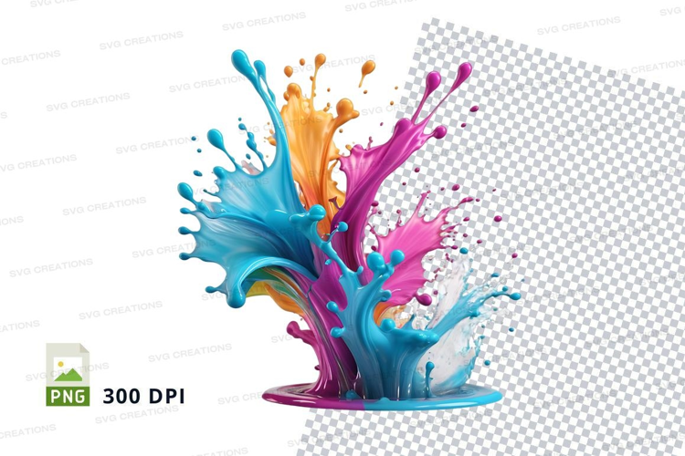 Colorful paint splatter