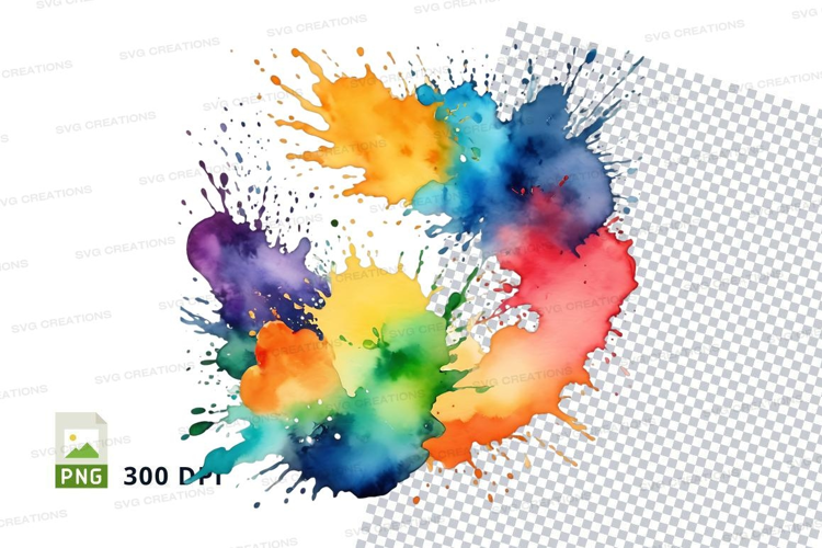 Colorful paint splatter