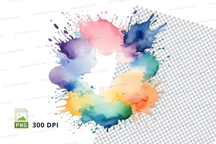 Colorful watercolor splash