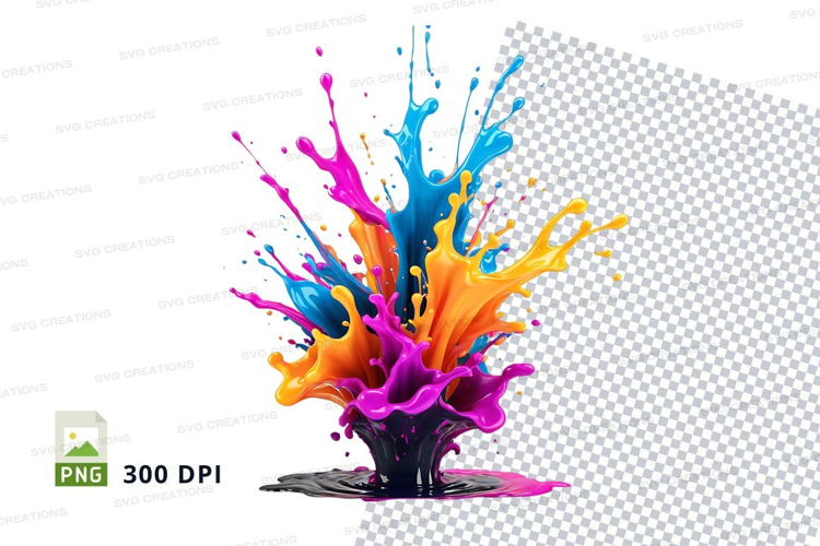 Colorful paint splash