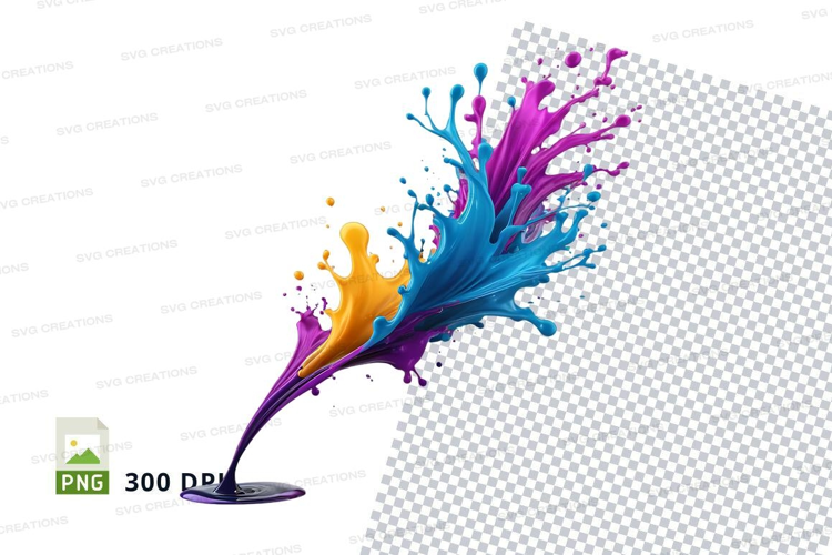 Colorful paint splash