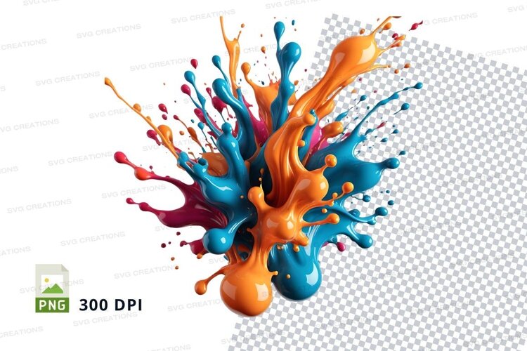 Vibrant paint splash example image 1