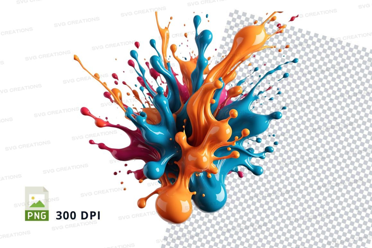 Vibrant paint splash