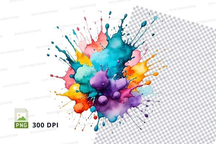 Colorful paint splatter