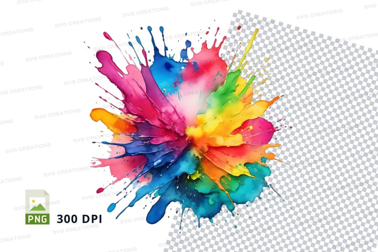 Colorful paint splatter