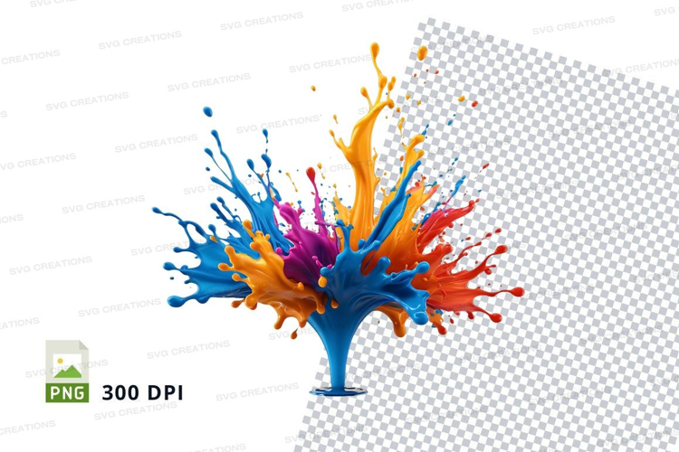 Colorful paint explosion