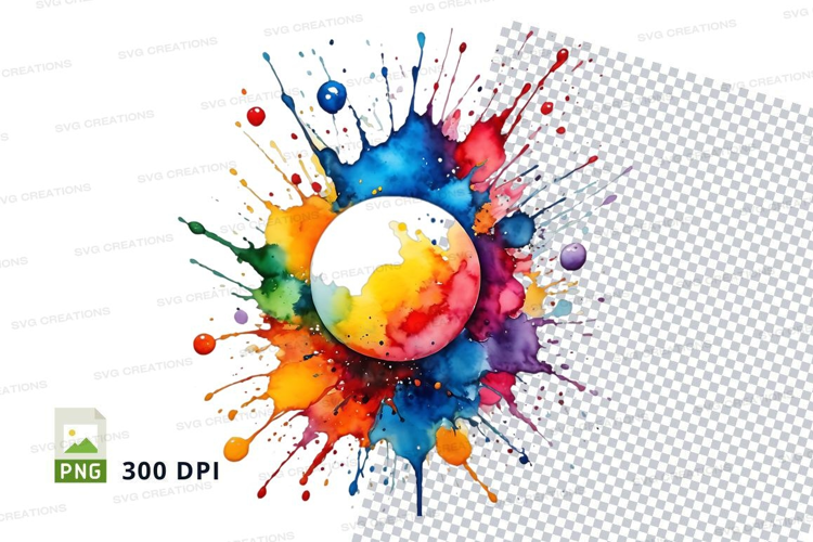 Colorful paint splatter