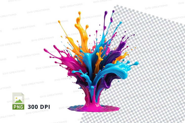 Colorful paint explosion