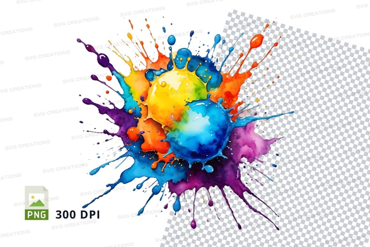 Colorful paint splatter