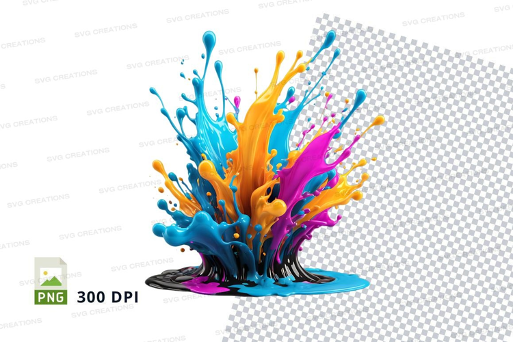 Colorful paint splash