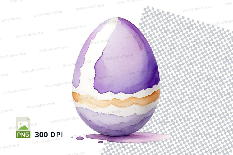 Watercolor easter egg