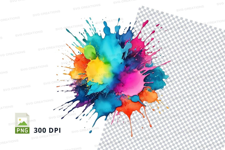 Colorful paint splatter