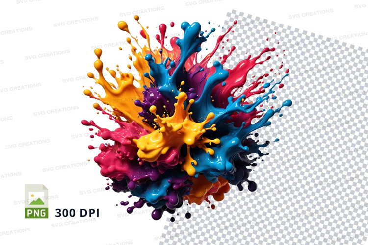 Colorful paint splash
