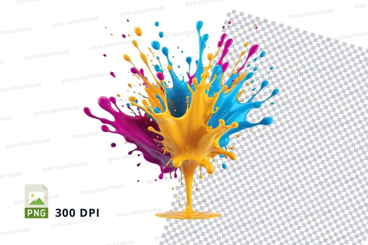 Colorful paint splash