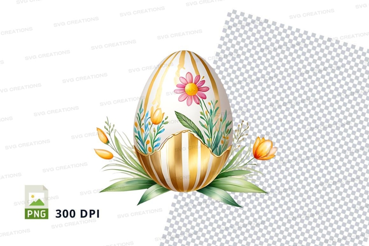 Decorated easter egg clipart