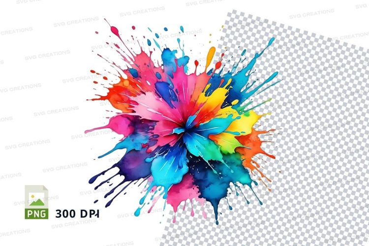 Colorful paint splatter