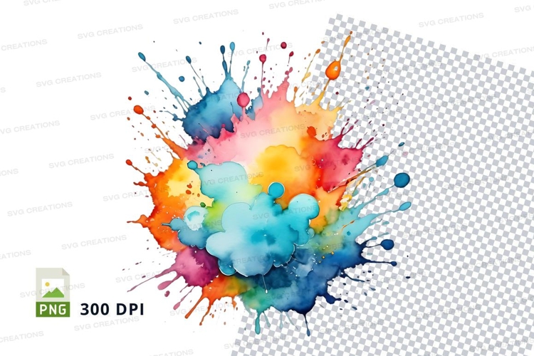 Colorful paint splatter