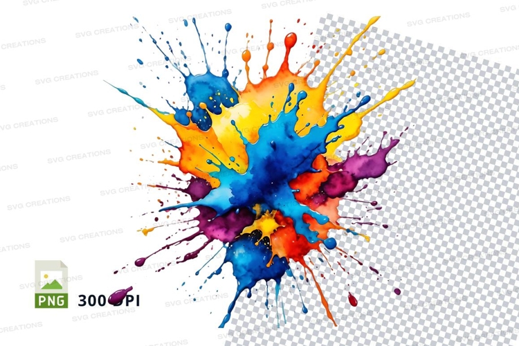 Colorful paint splatter