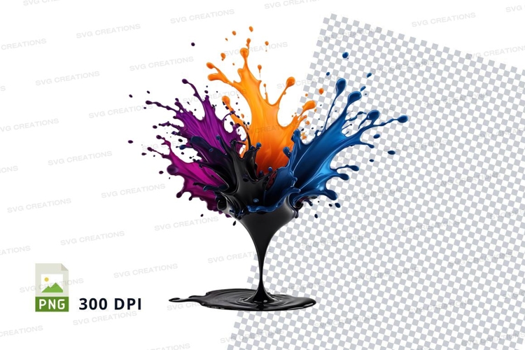 Colorful paint explosion