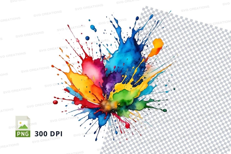 Colorful paint splatter