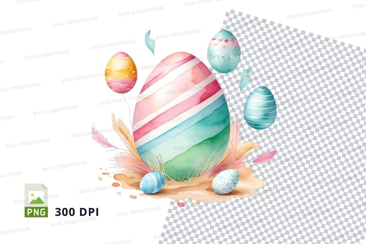 Colorful easter eggs clipart