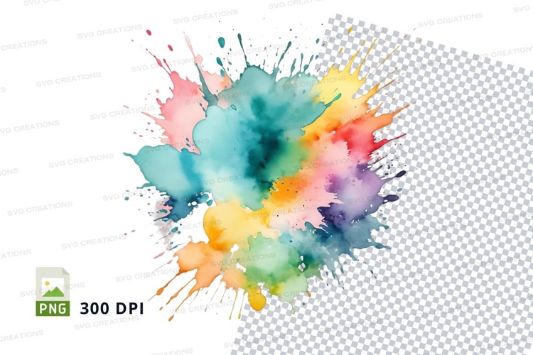 Colorful watercolor splash