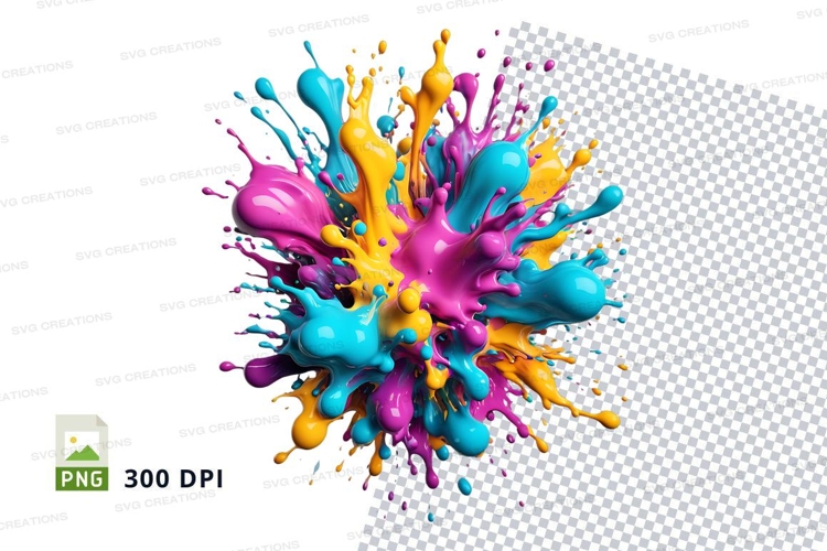 Colorful paint splash