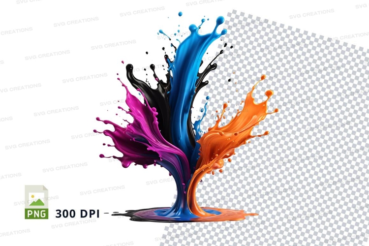 Colorful paint splatter