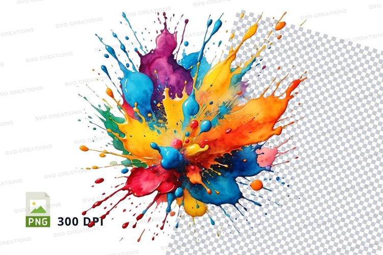 Colorful paint splatter