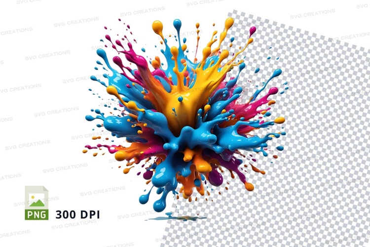 Colorful paint explosion