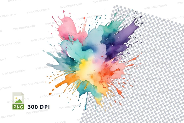 Colorful paint splatter