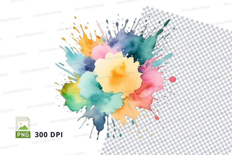 Colorful watercolor splash