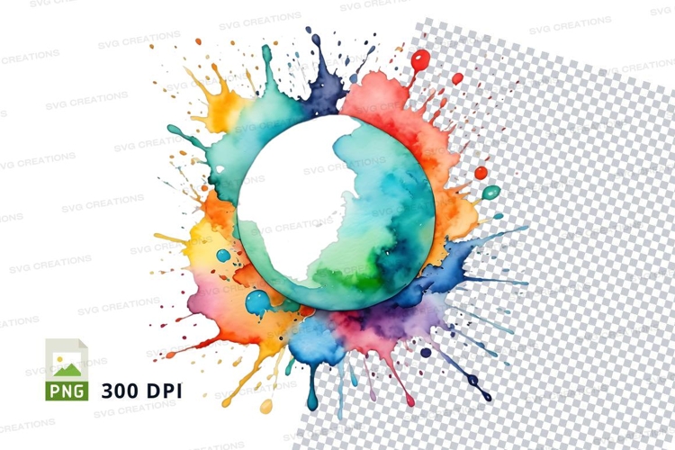 Colorful watercolor splash